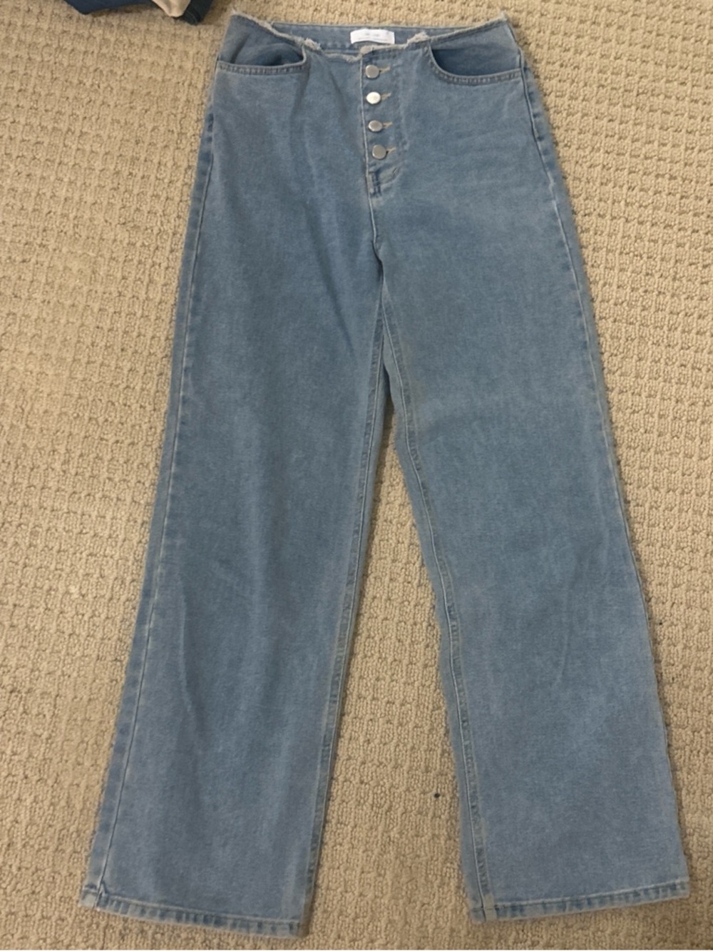 OAK + FORT Straight-Leg Jeans in Light Blue Wash